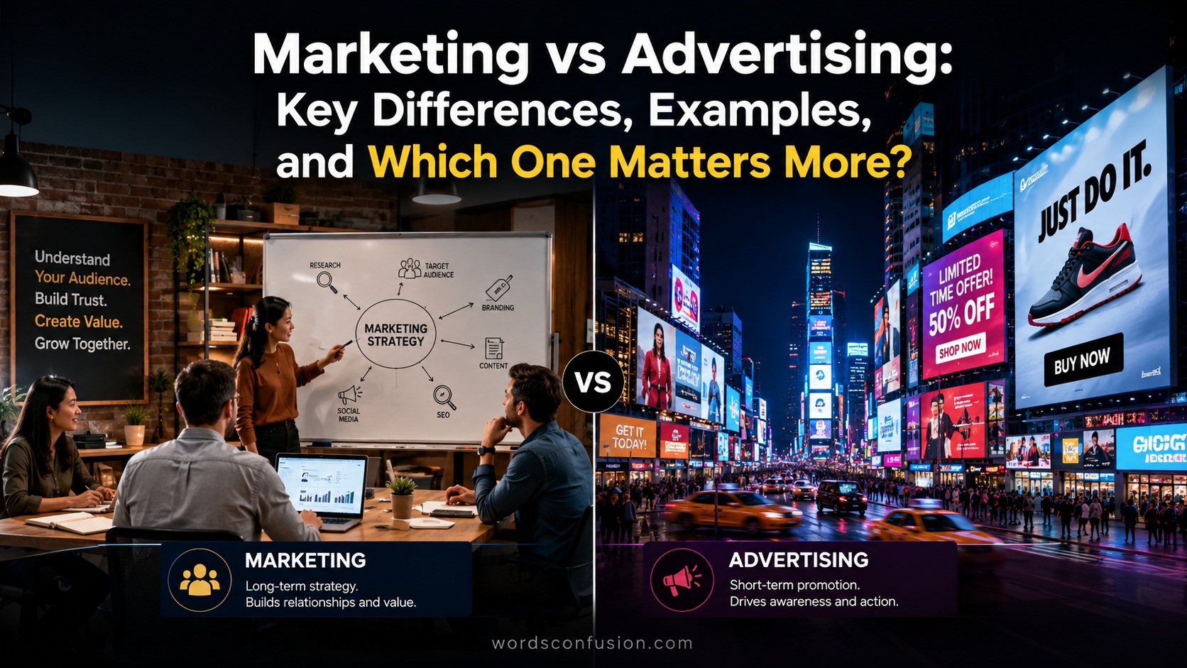 Marketing vs Advertising