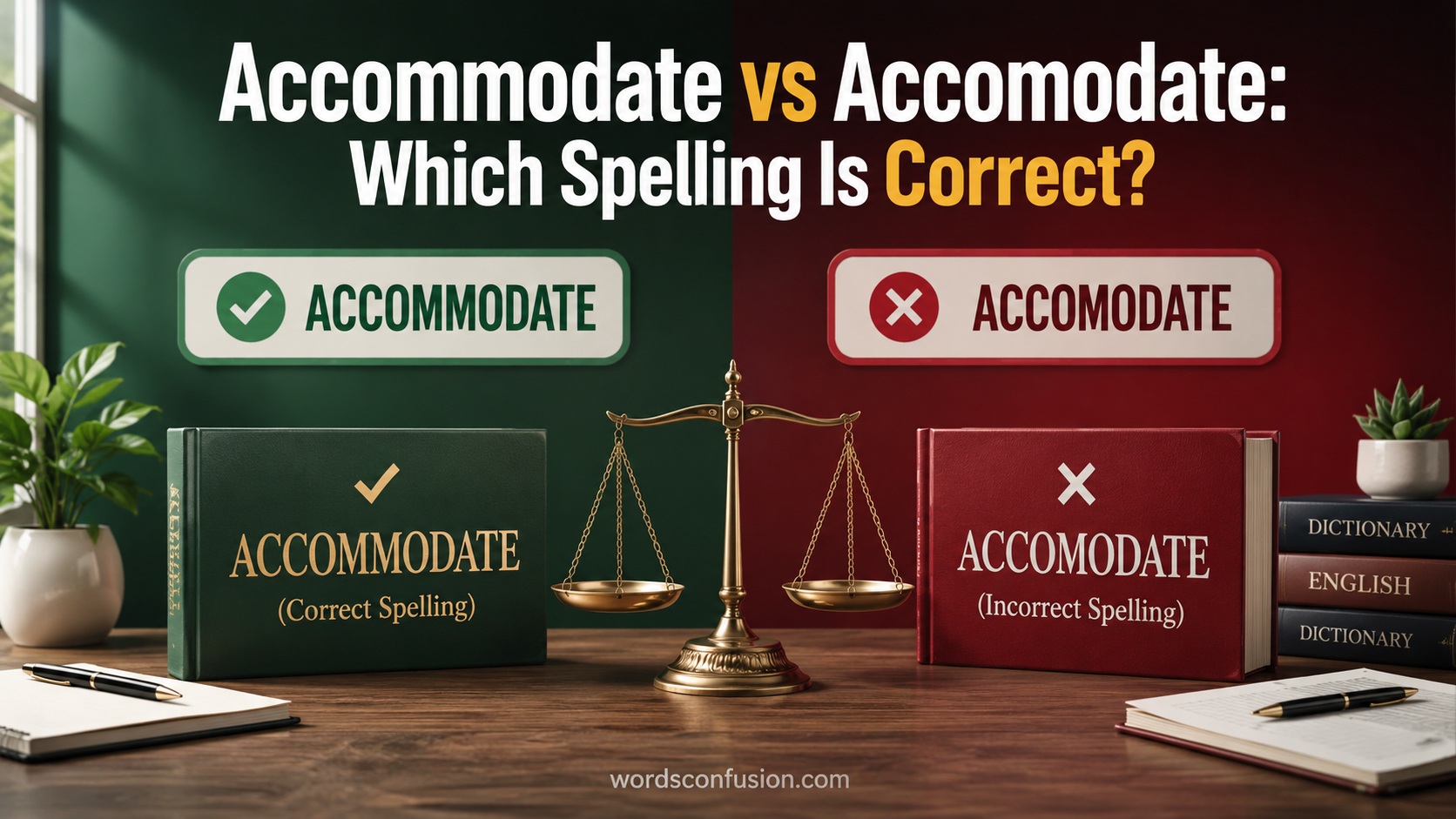 Accommodate vs Accomodate