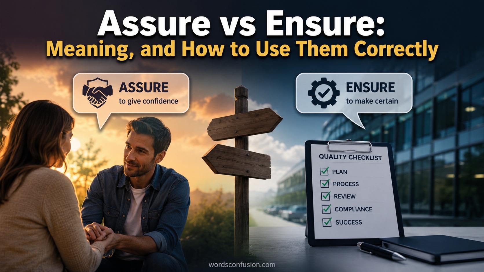 Assure vs Ensure