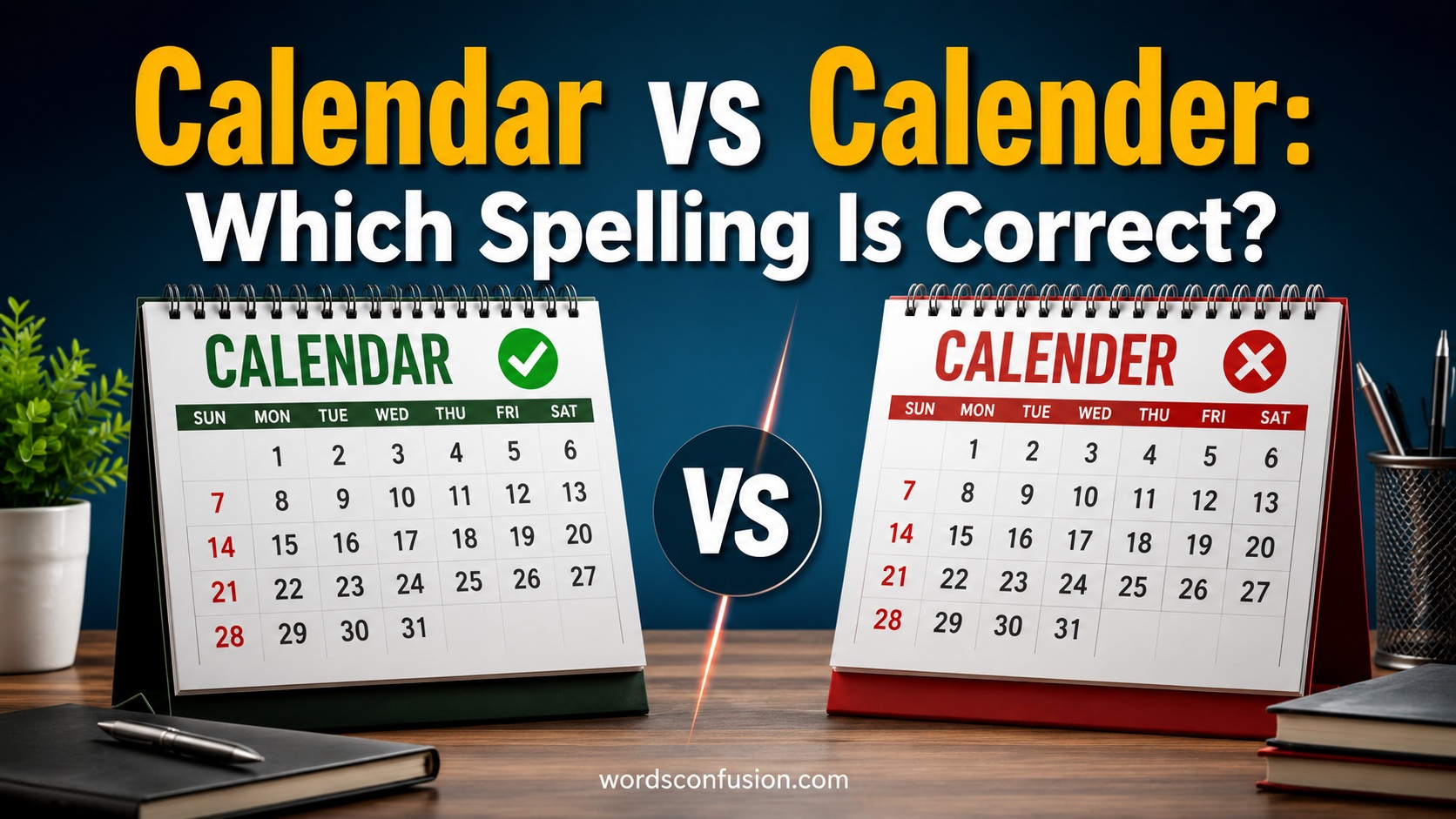 Calendar vs Calender