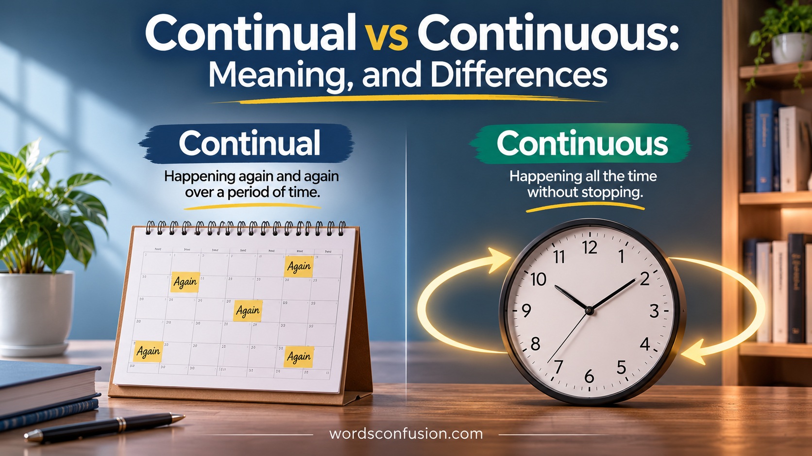 Continual vs Continuous