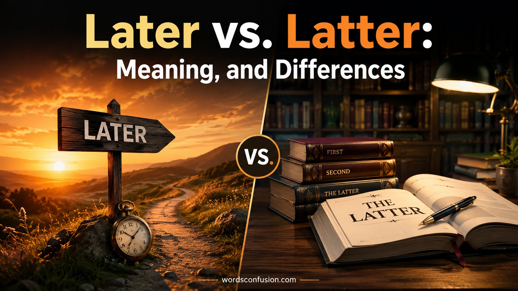 Later vs. Latter
