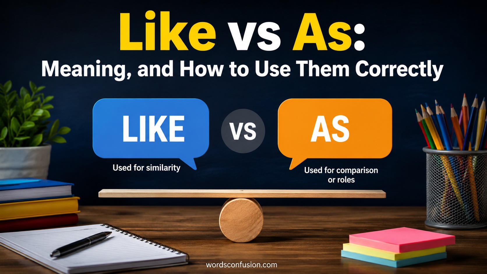 Like vs As