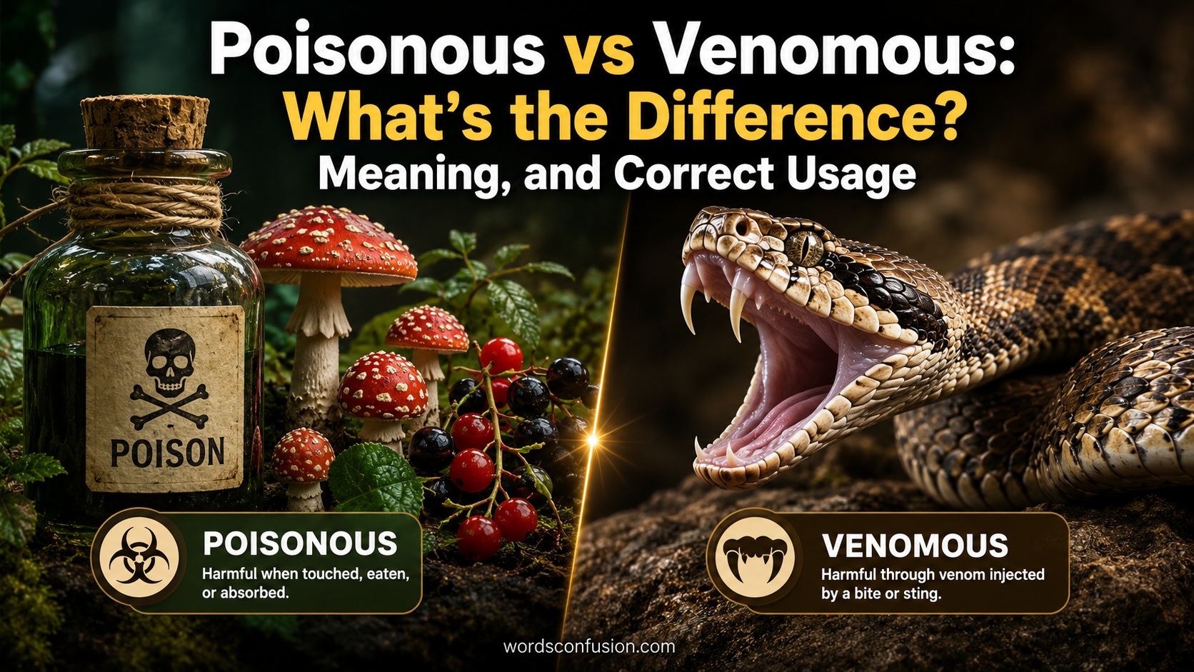 Poisonous vs Venomous