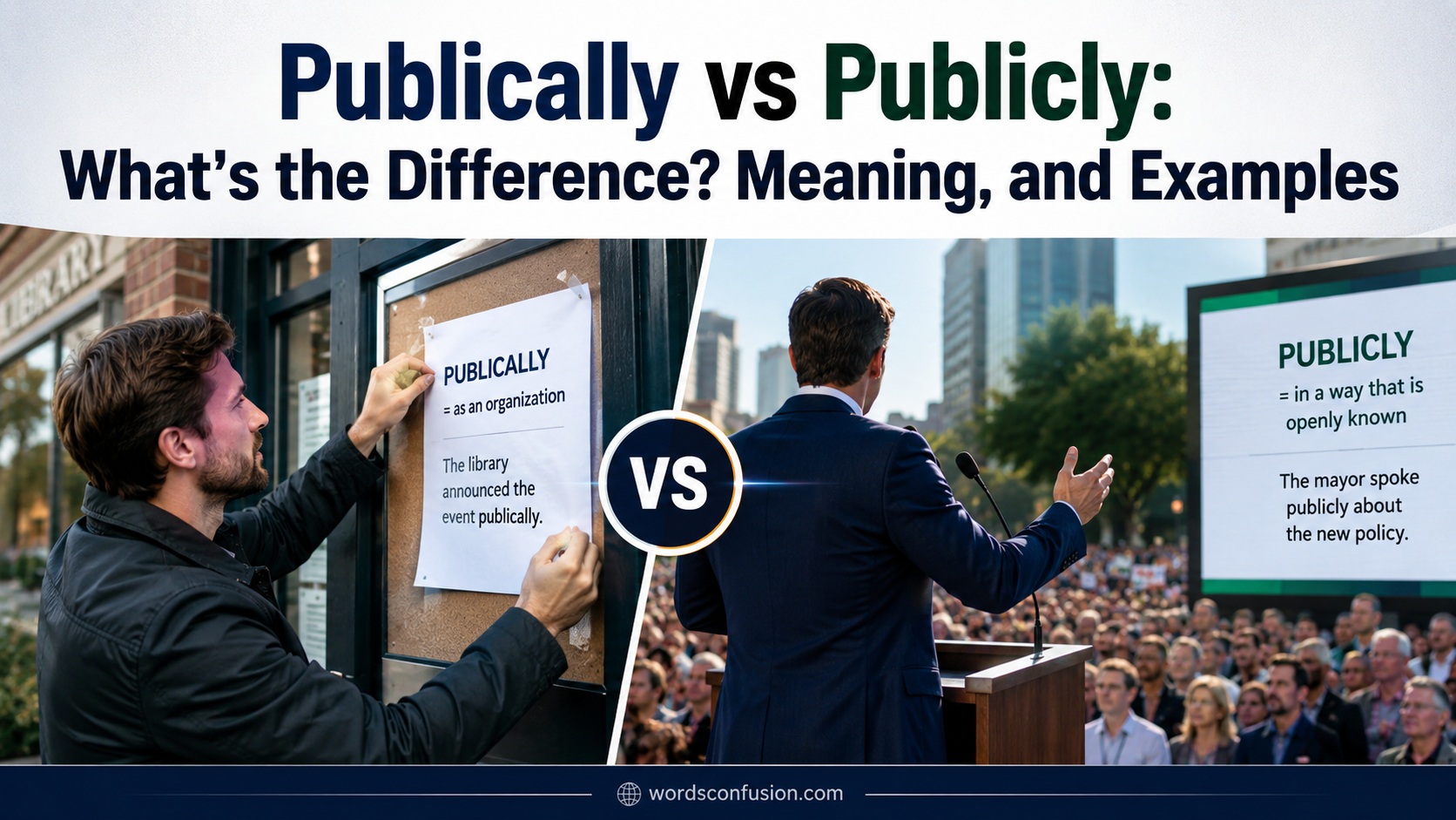 Publically vs Publicly
