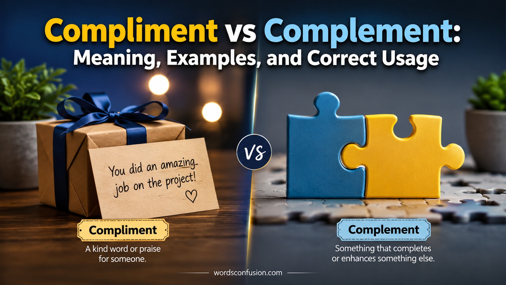 Compliment vs Complement