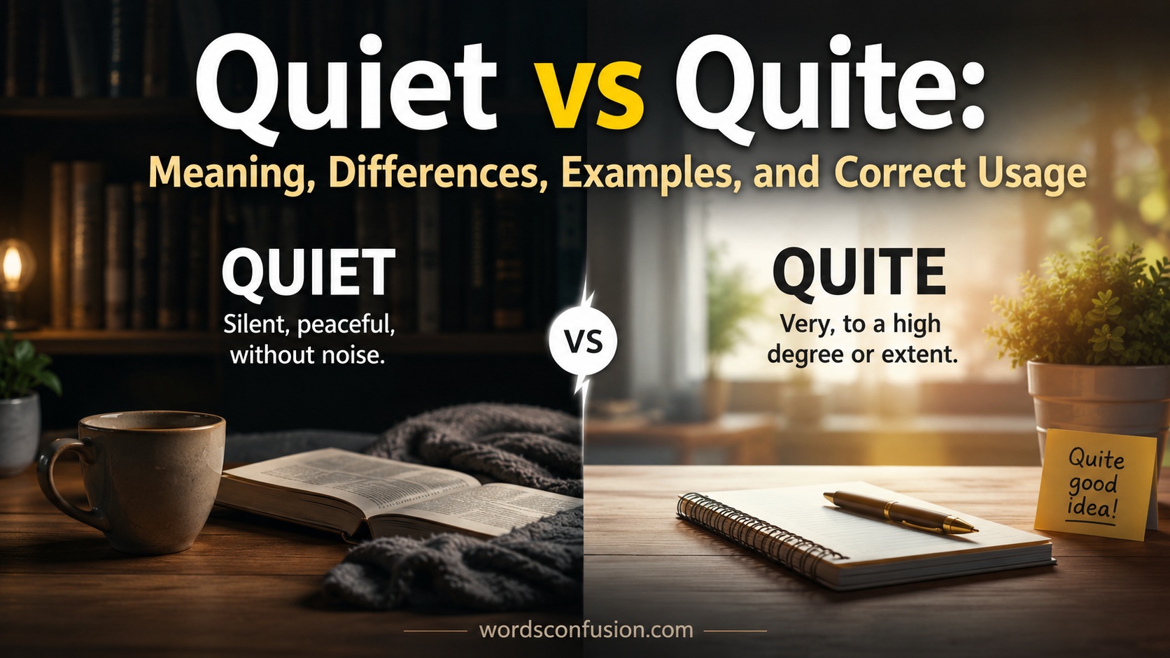Quiet vs Quite