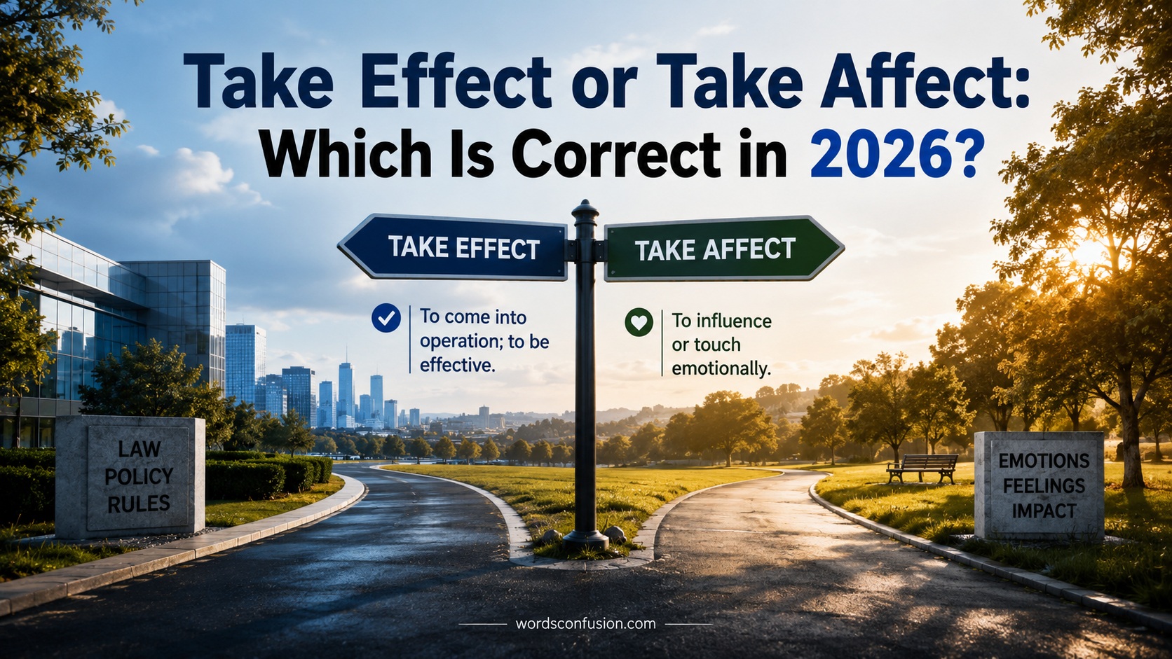 Take Effect or Take Affect