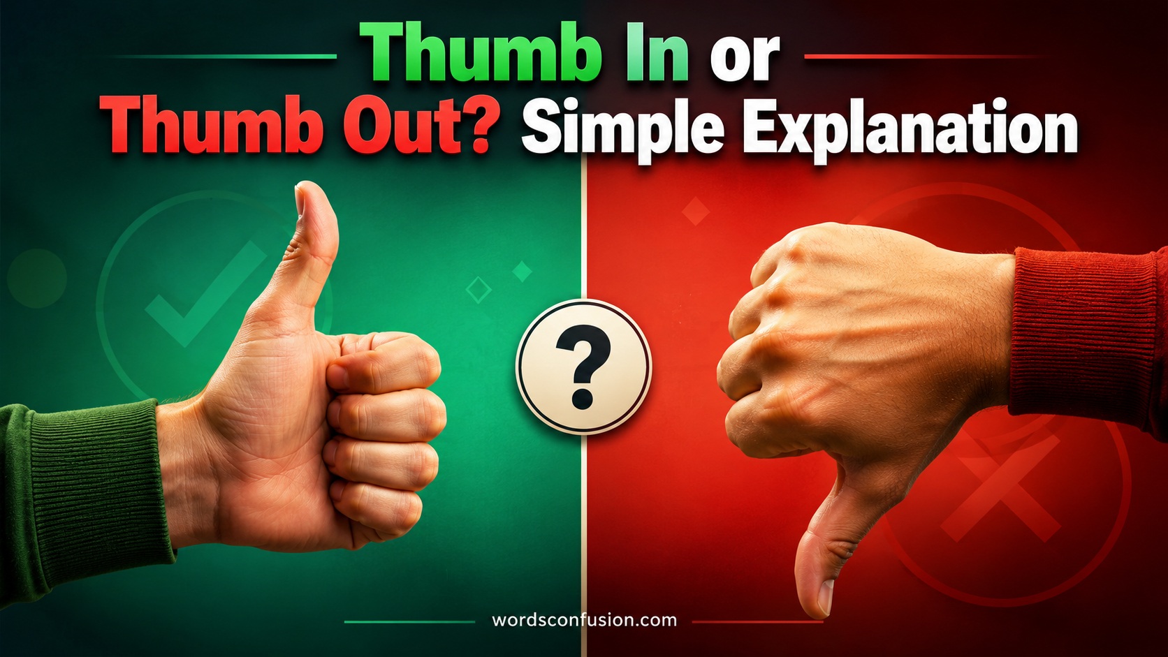 Thumb In or Thumb Out